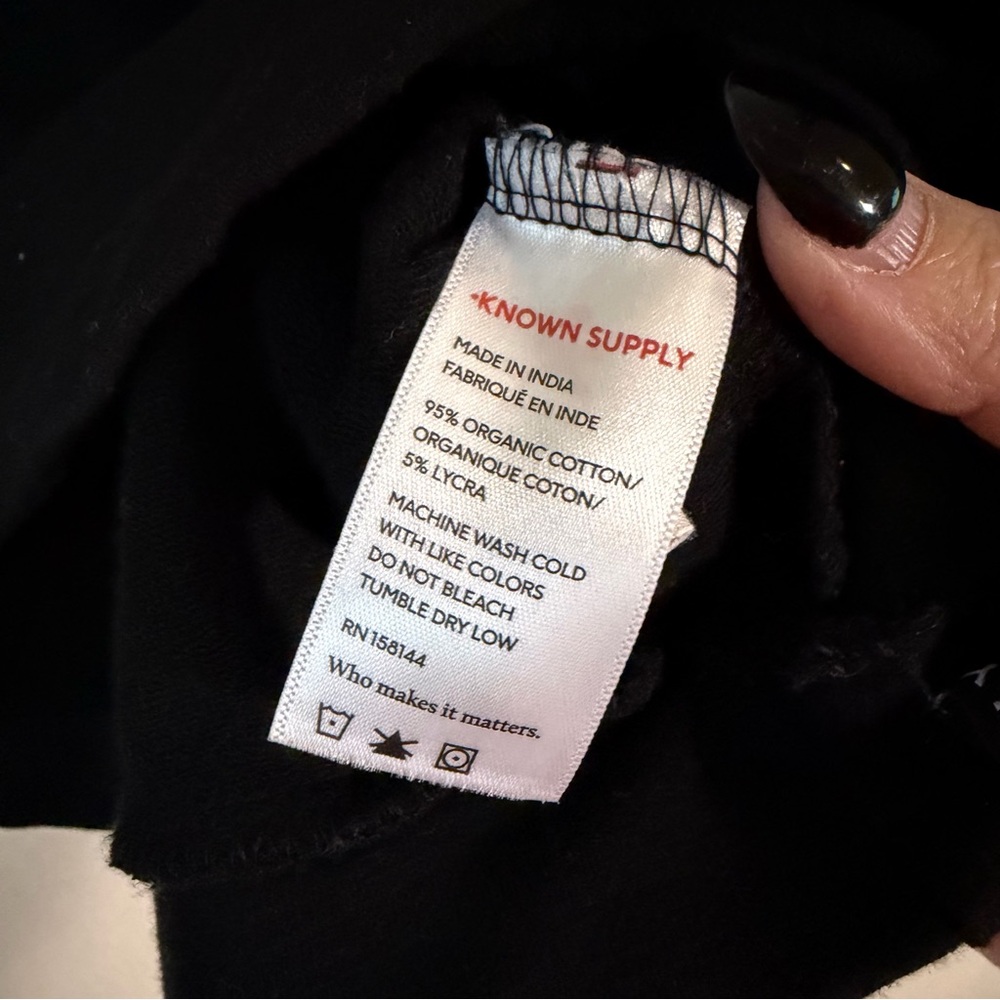 Known Supply Ada Pullover Sweater, XL, Black, Fair Trade, Organic Cotton, Boxy - Picture 7 of 10